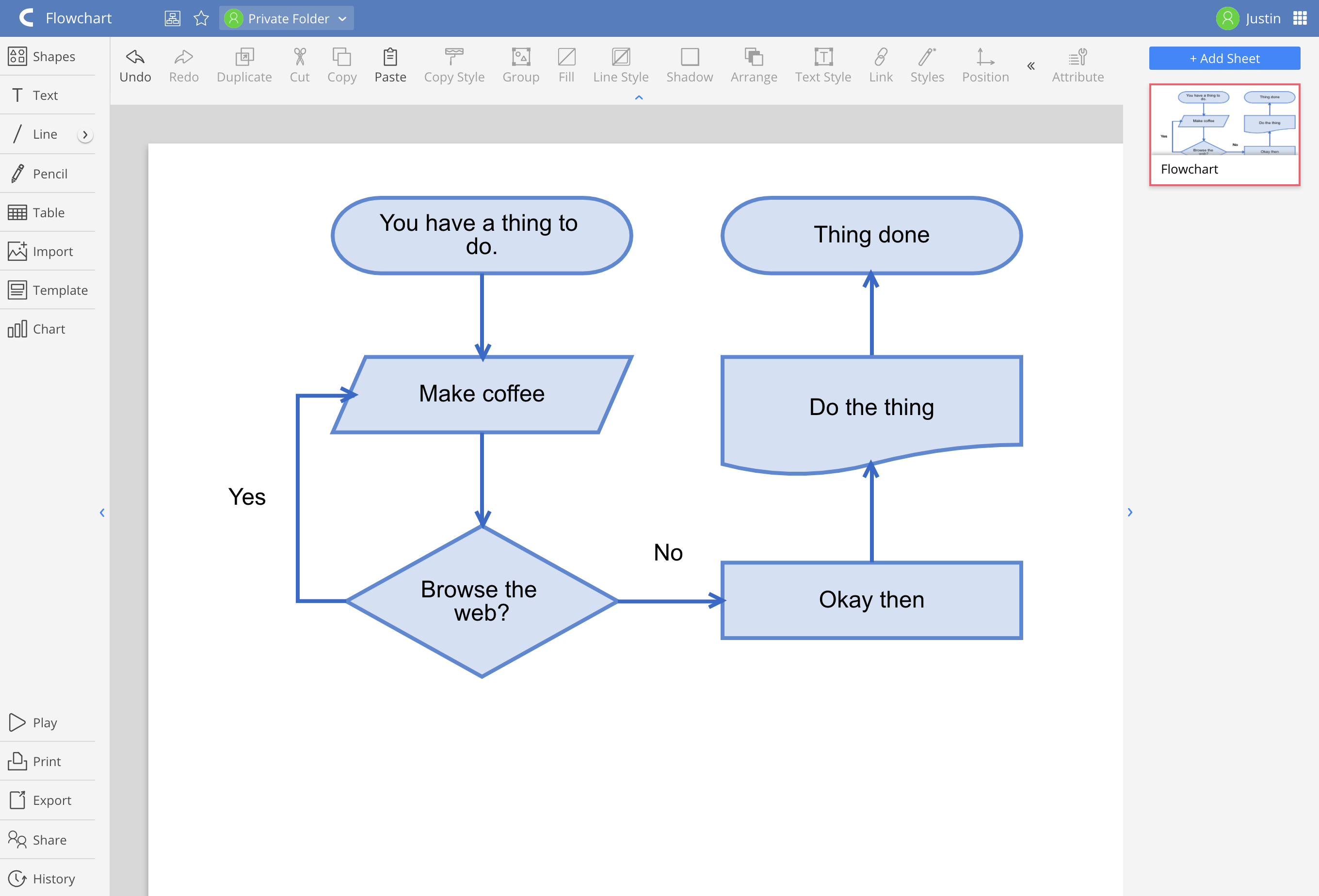 online flow chart creator