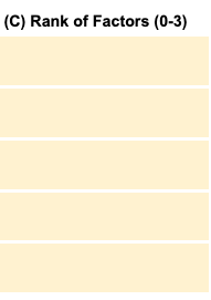 Google Sheets decision tool rank of factors