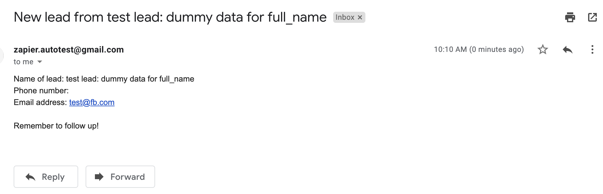 Test email