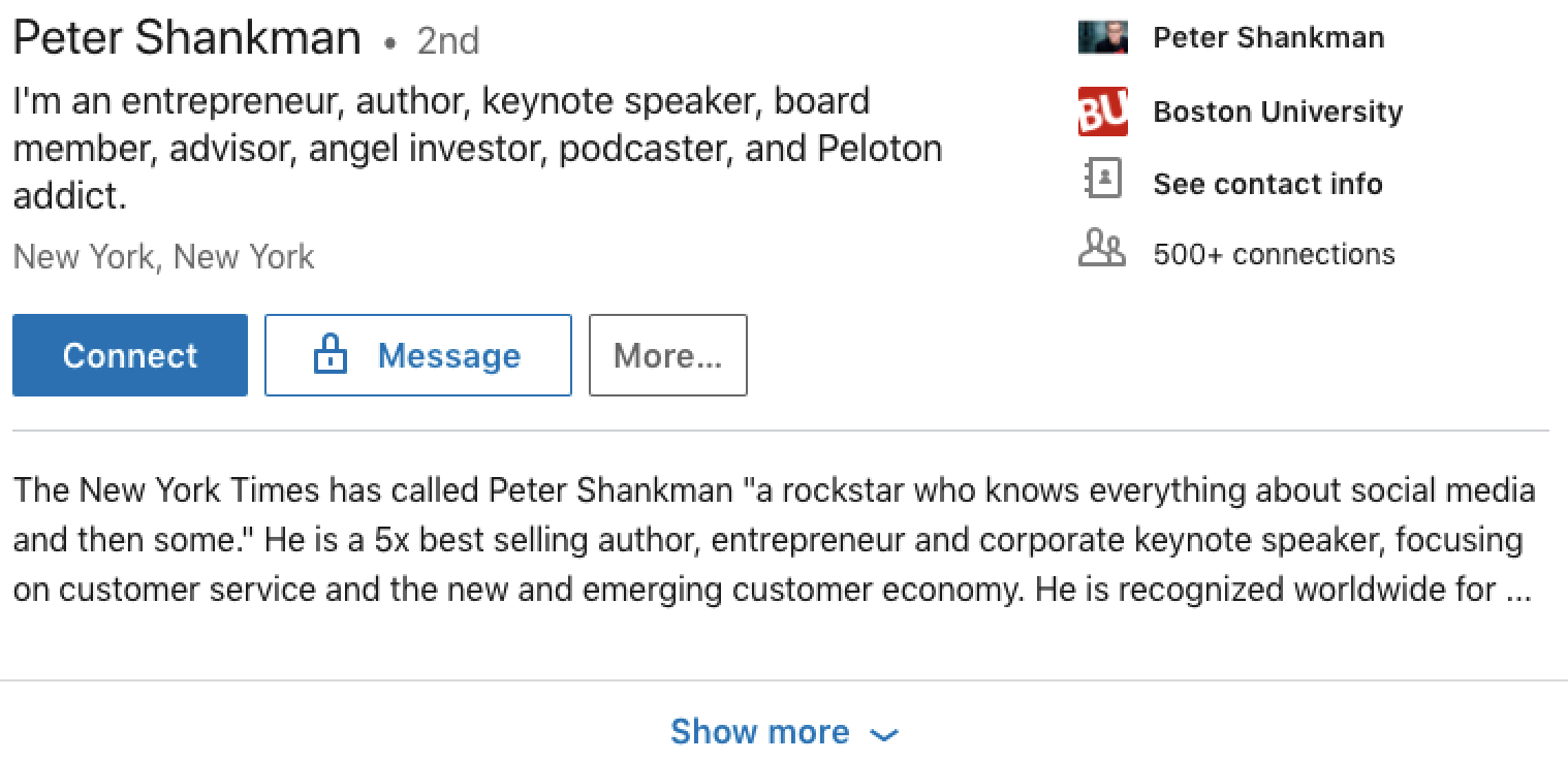 suspenseful LinkedIn summary