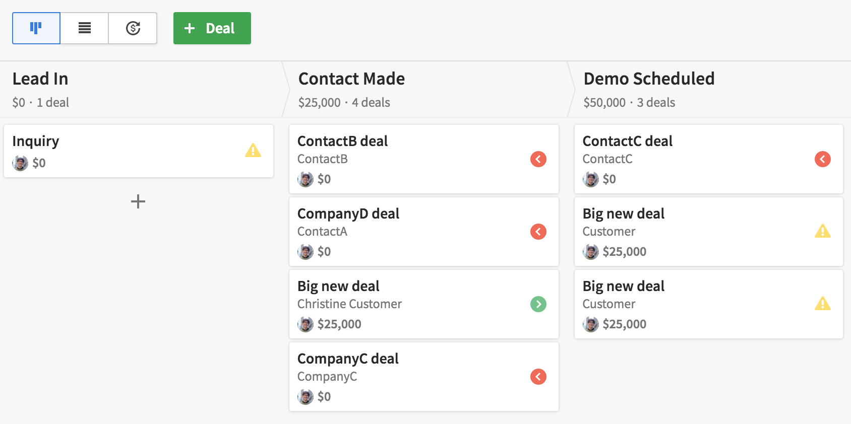Zapier automatically creates a new deal in Pipedrive corresponding to the inquiry email