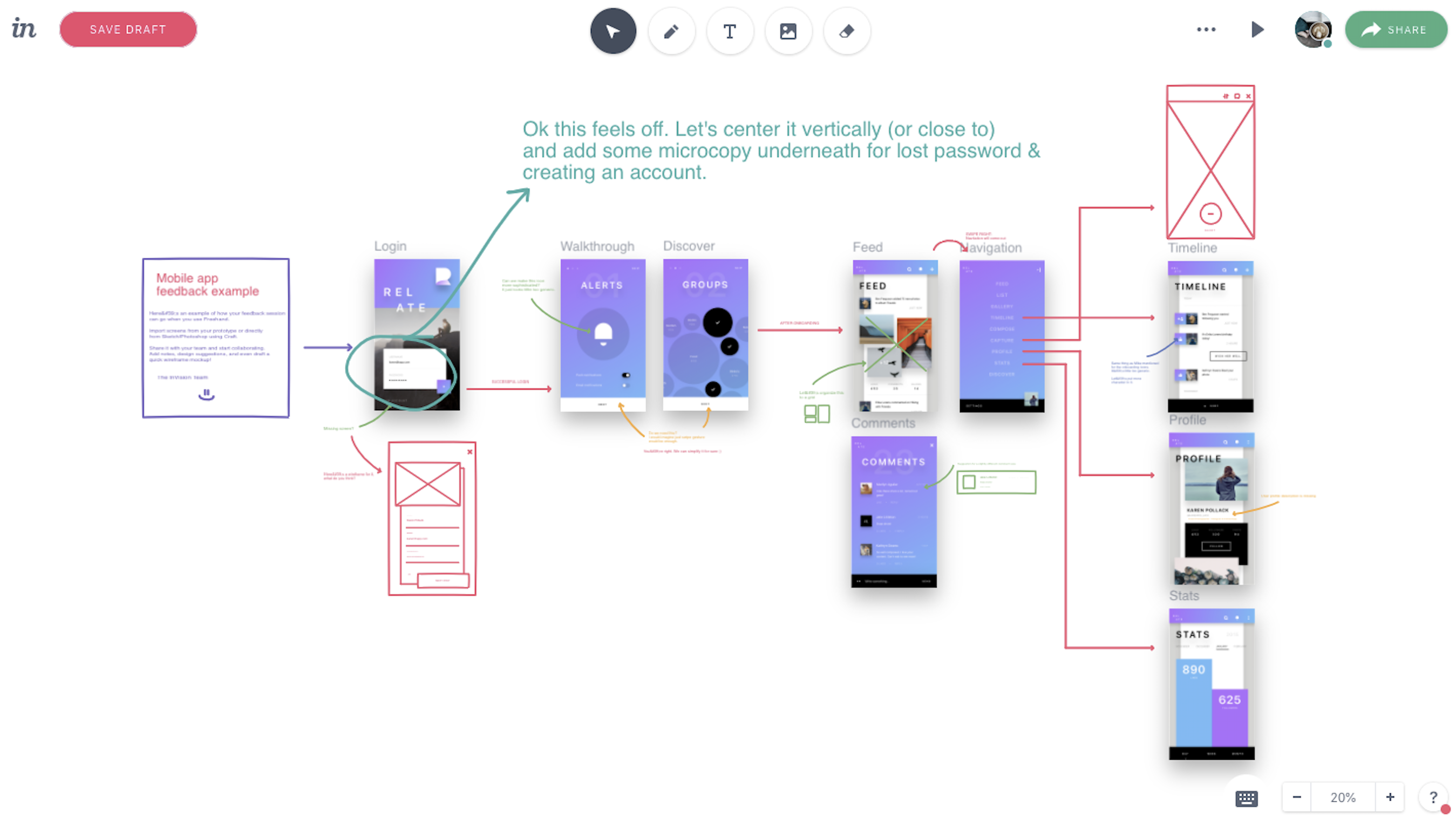 InVision Freehand interface