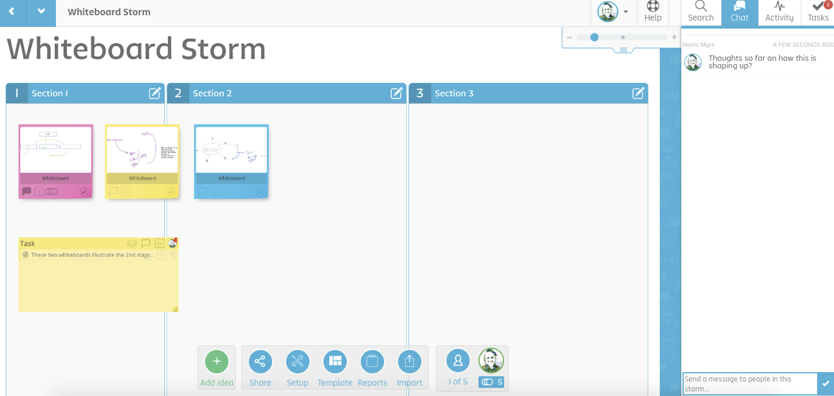 Stormboard interface