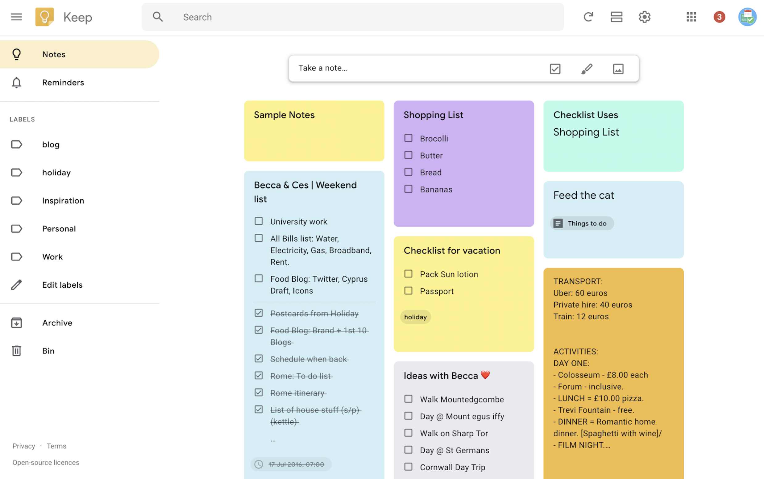 evernote vs google keep