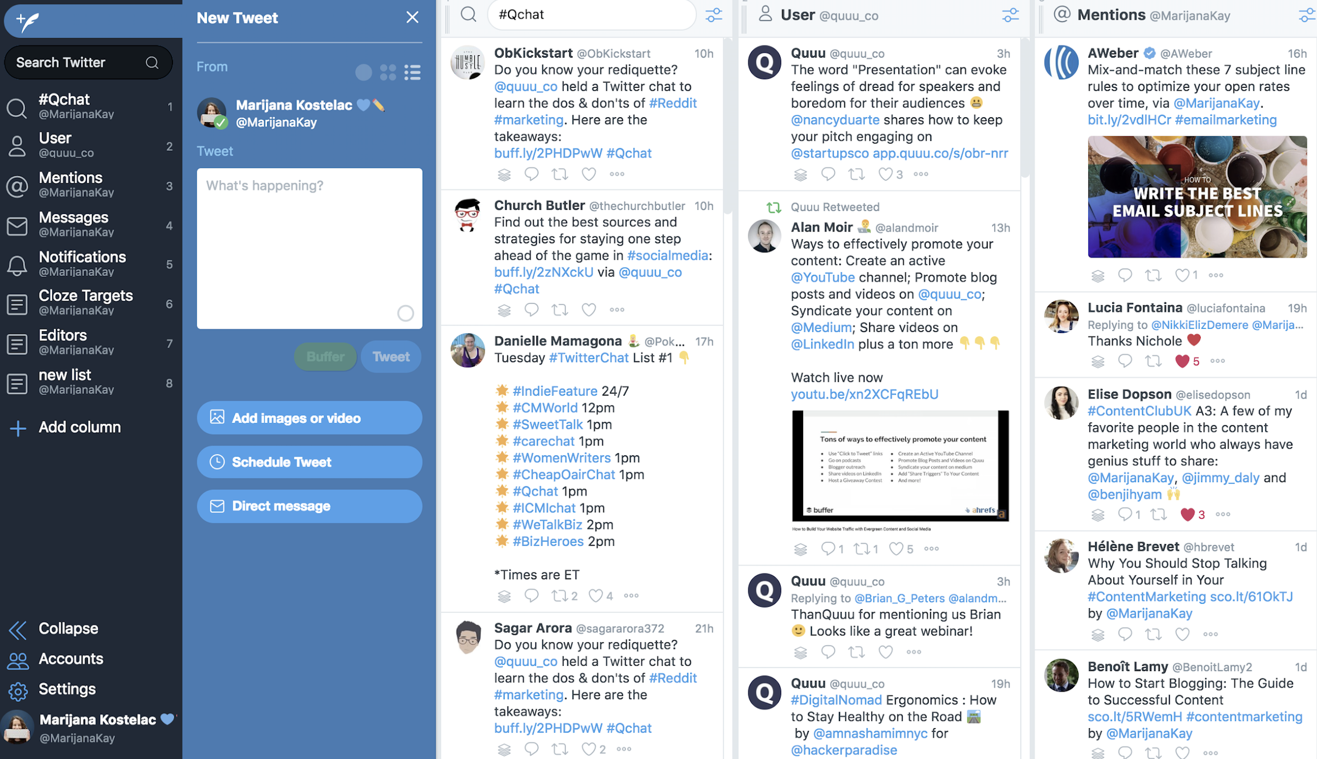 TweetDeck layout