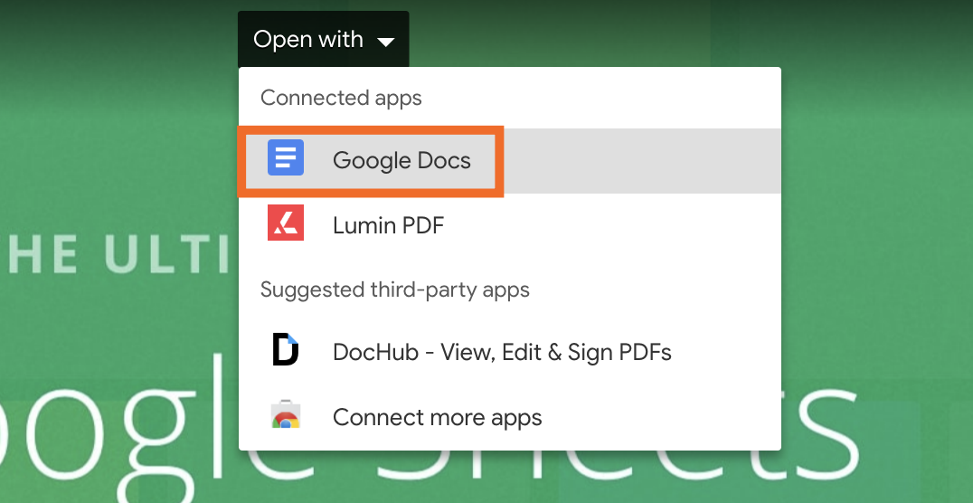 Open With Google Docs