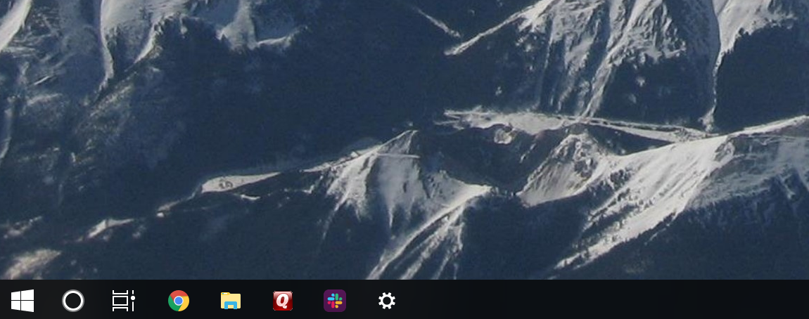 Smaller taskbar