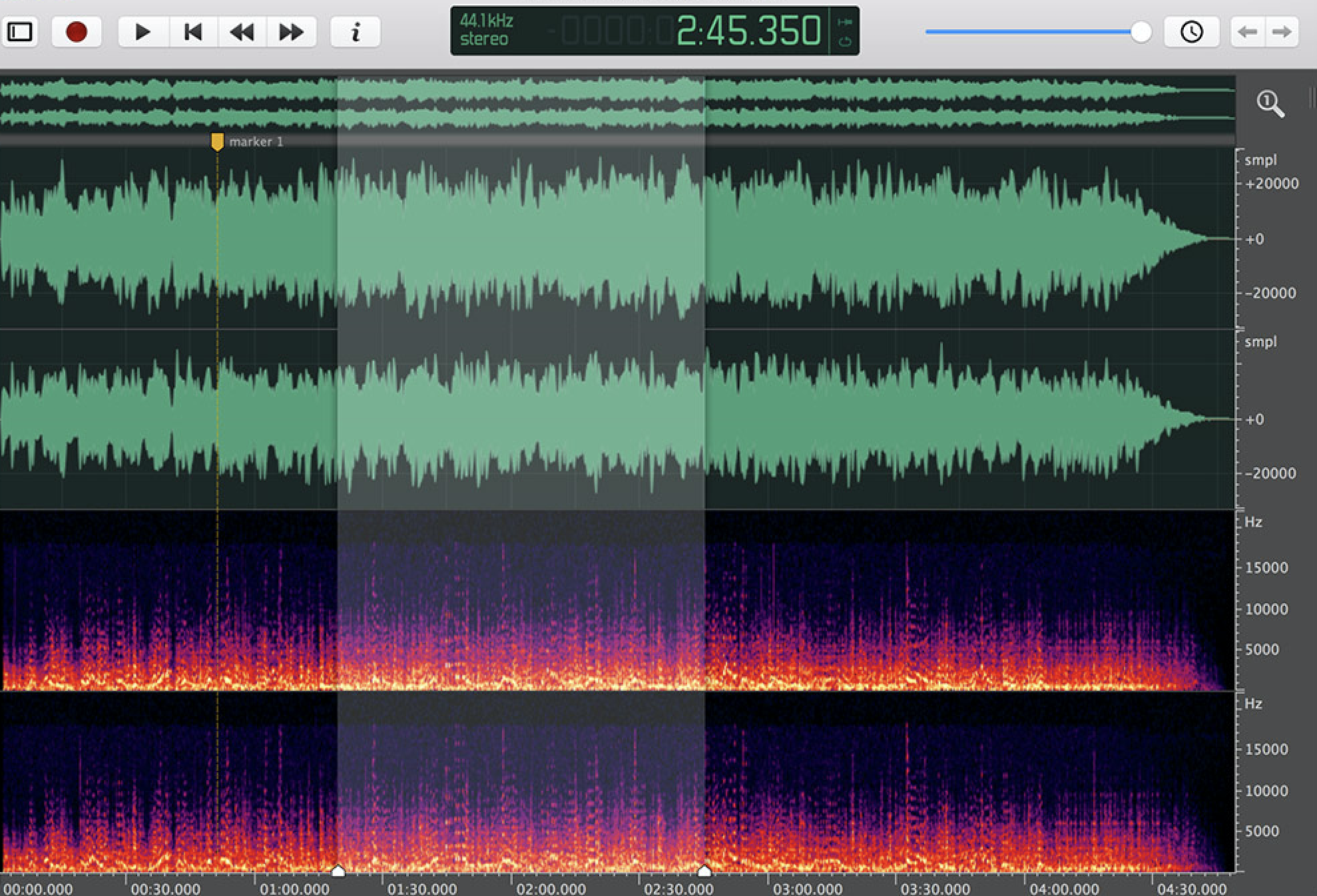 ocenaudio multiple tracks