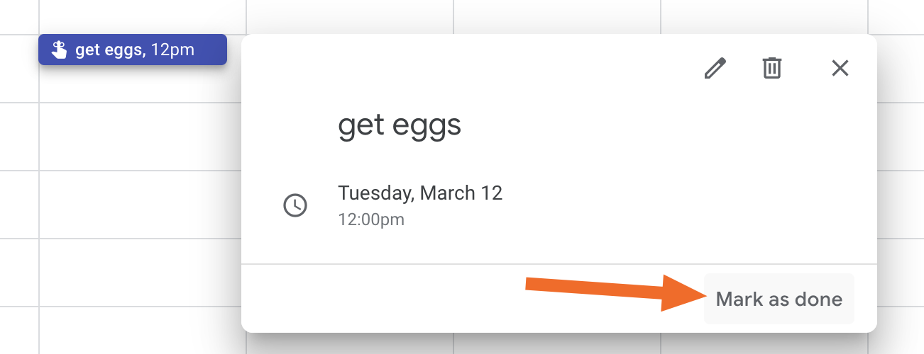 Google Calendar reminders done