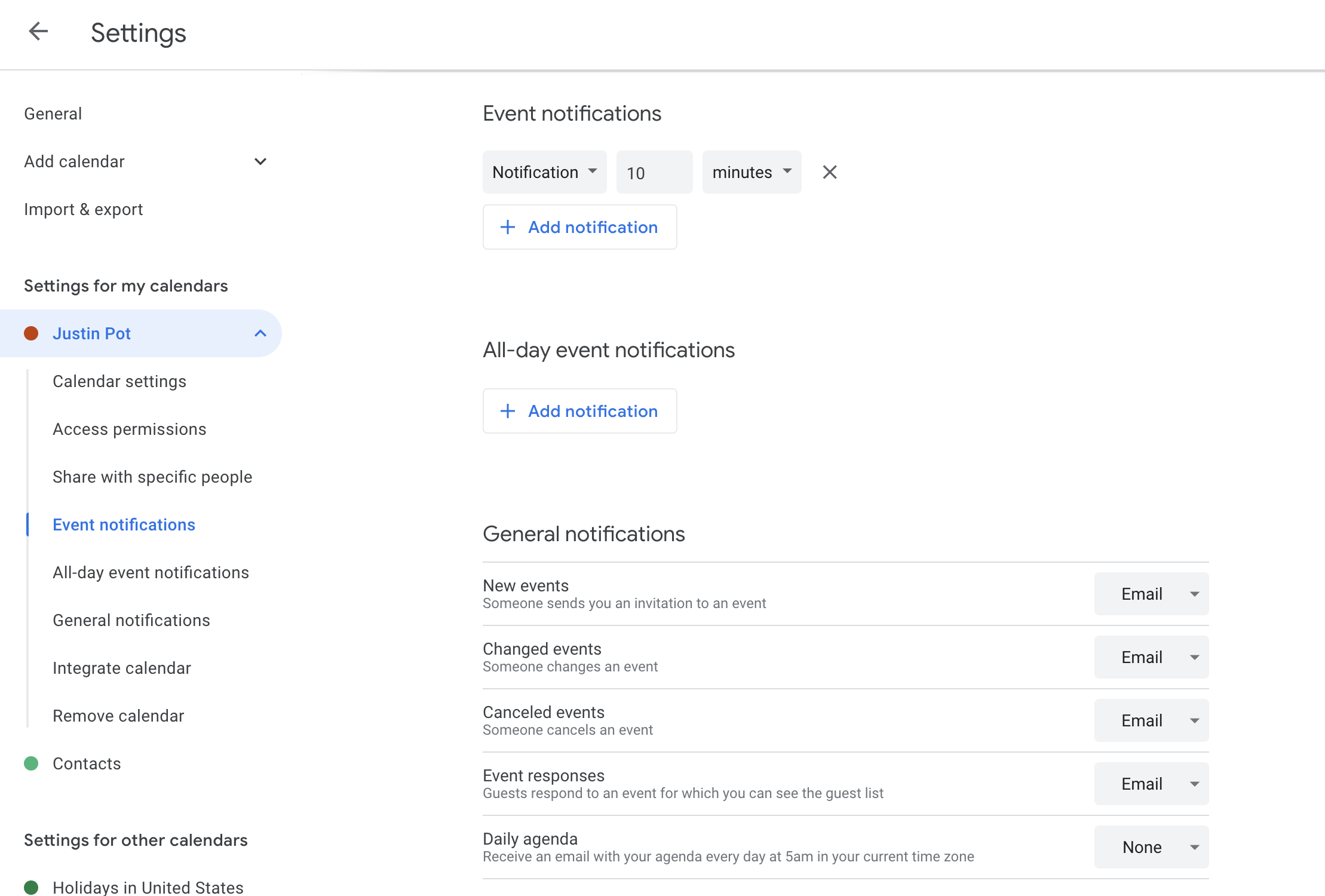 Vincent #39 s Reviews: How to Change Your Notifications for Google Calendar