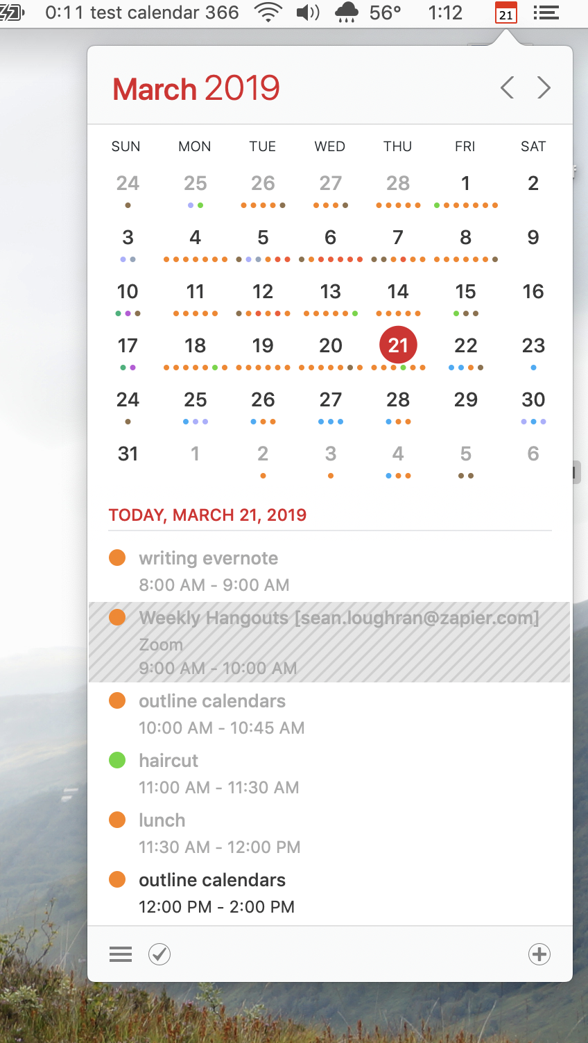 Calendar 366 screenshot