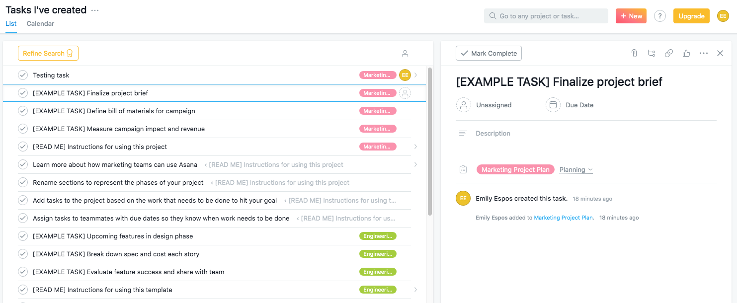 Adding more details to tasks in Asana