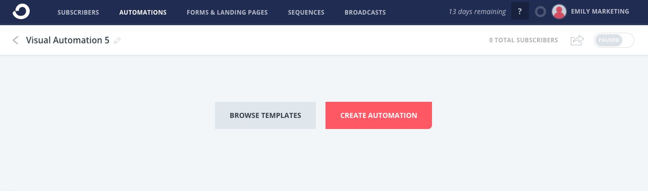 ConvertKit's user interface.