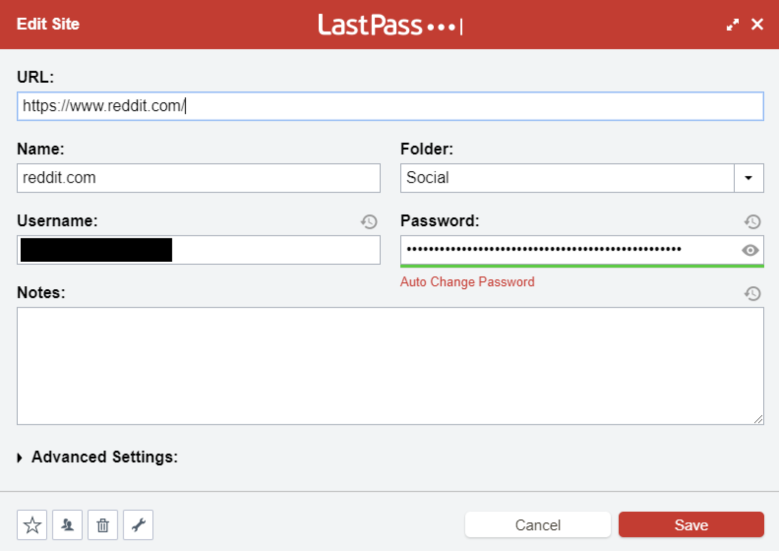 lastpass shared vault