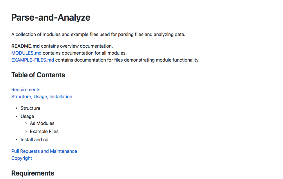 Parse and Analyze