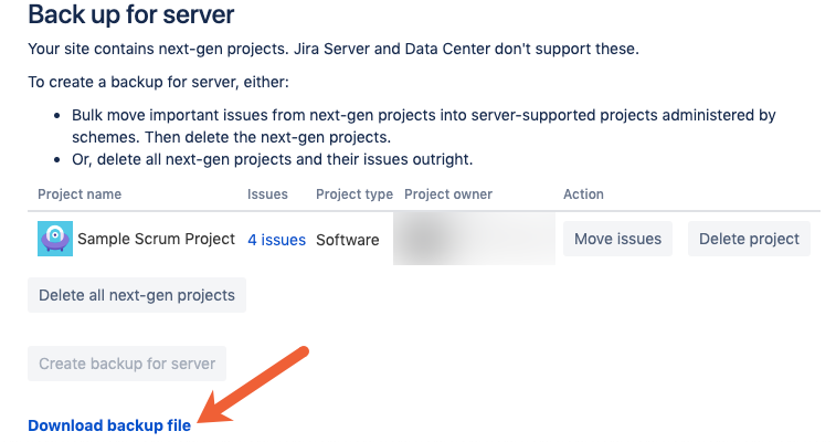 download Jira backup file