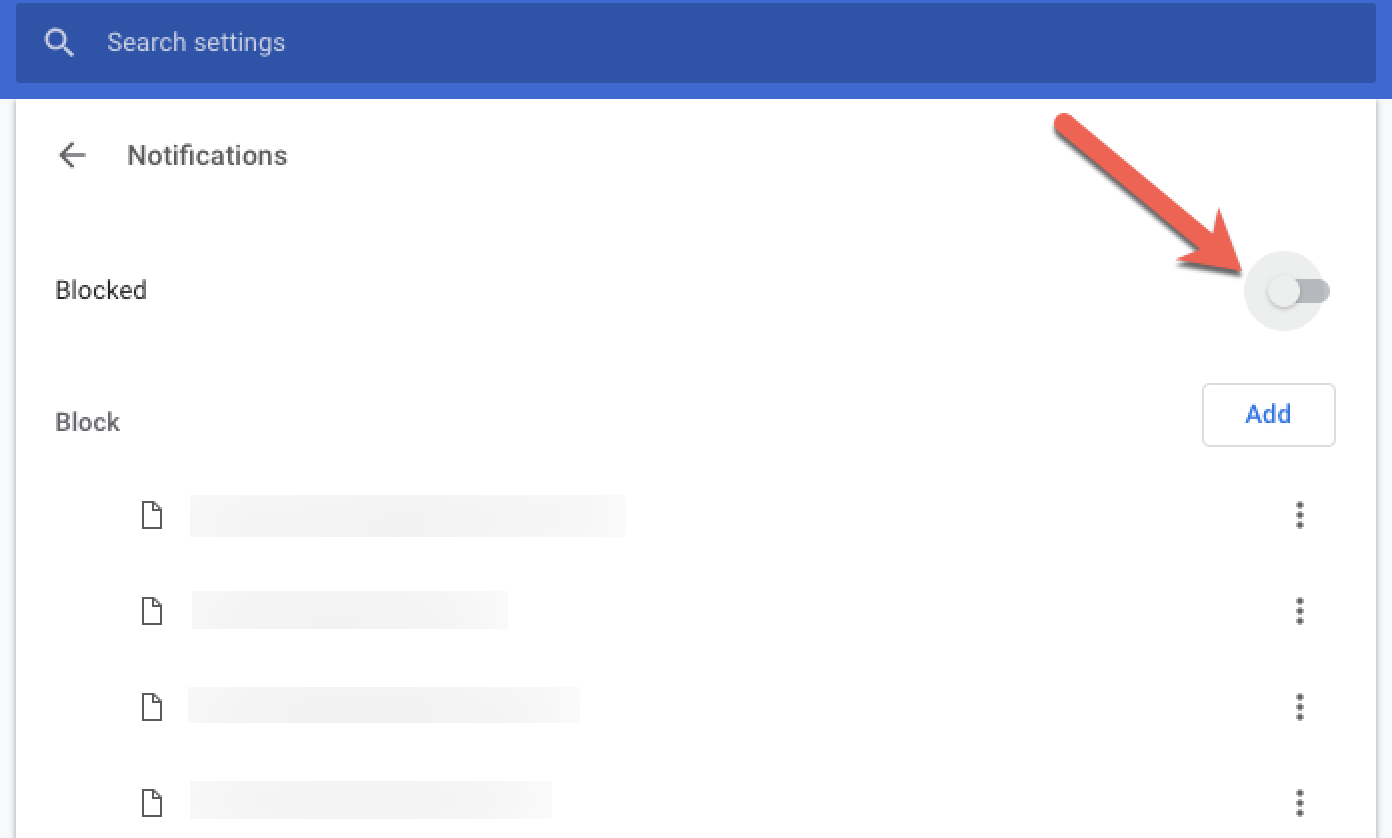 block website notifications in Chrome