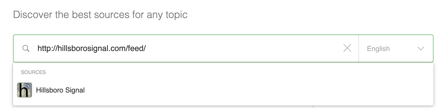 Adding an RSS feed in Feedly