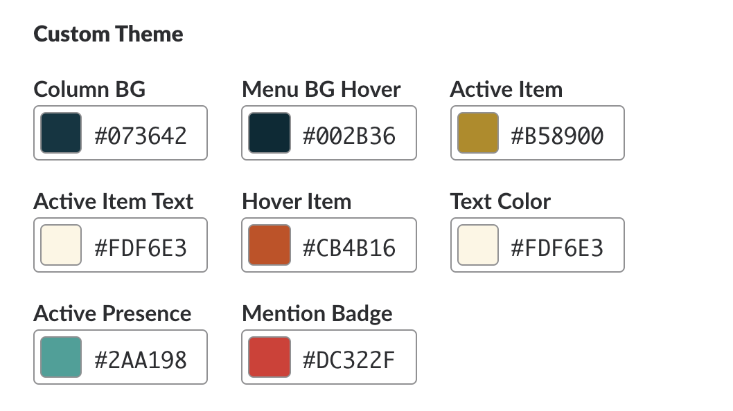 Slack custom-themes