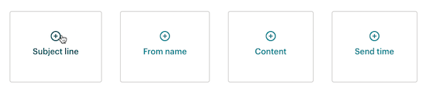 A/B testing in Mailchimp.