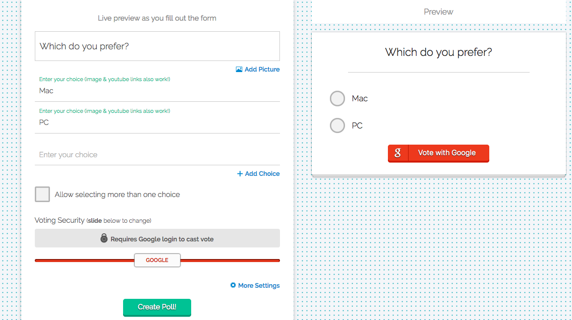 Add an extra layer of security to your polls with Polltab