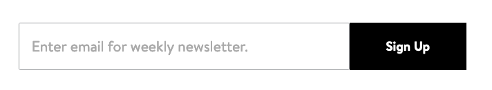 sample email sign-up CTA from Walmart