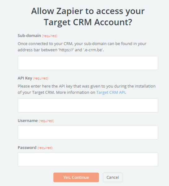 How to Get Started with Target CRM on Zapier Target CRM Help