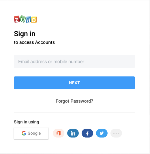 Zoho CRM Login