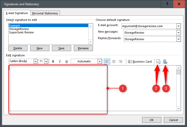 Creating your signature